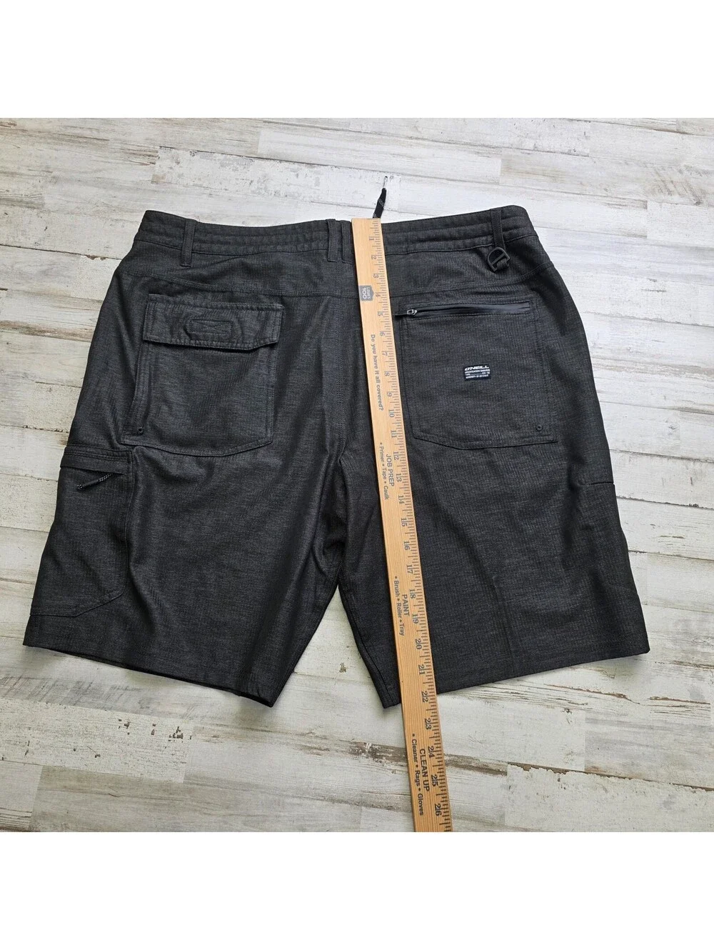 Oneill Crossover Black Board Shorts - Drawstring Performance Men's 38 Casual